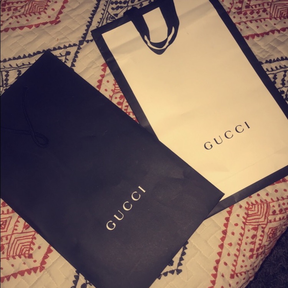 SET OF TWO; GUCCI GIFT BAGS
